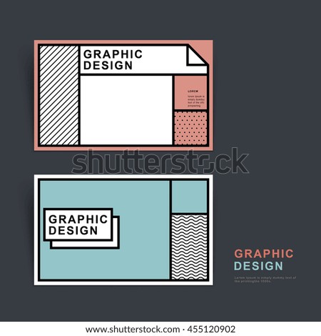 creative business card template design in flat style