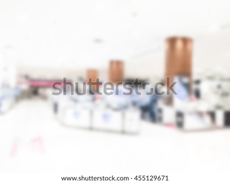 Abstract blur luxury shopping mall interior for background