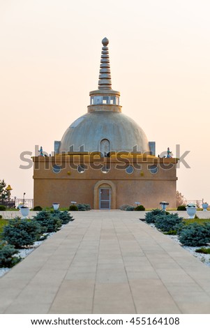 Attractions on site for a Buddhist temple. Royalty-Free Stock Photo #455164108