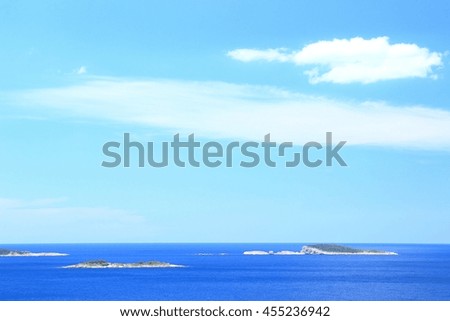 Small islands in Adriatic sea, near Dubrovnik in Croatia