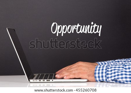 WORKING OFFICE COMMUNICATION PEOPLE USING COMPUTER OPPORTUNITY CONCEPT