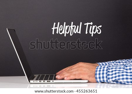 WORKING OFFICE COMMUNICATION PEOPLE USING COMPUTER HELPFUL TIPS CONCEPT