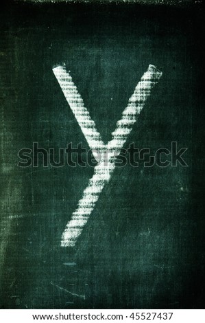 letter written with a chalk on a blackboard