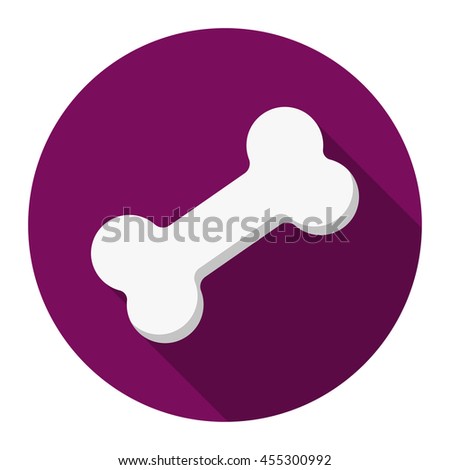 Bone vector illustration icon in flat design