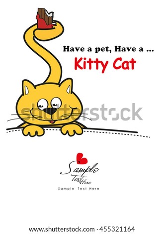 Have a pet, have a kitty Cat vector design