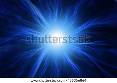 3D illustration cell with energy cosmic rays Royalty-Free Stock Photo #455356864
