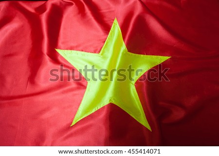 vietnam flag of silk