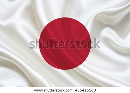 Japan flag of silk