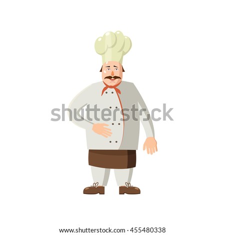 Chef icon in cartoon style on a white background