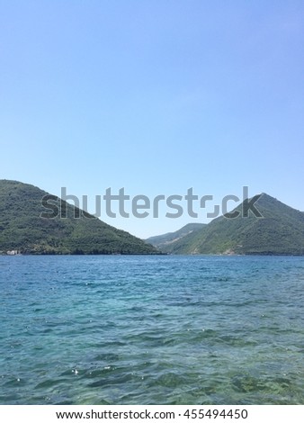 Beautiful mountains landscapes, azure Adriatic sea