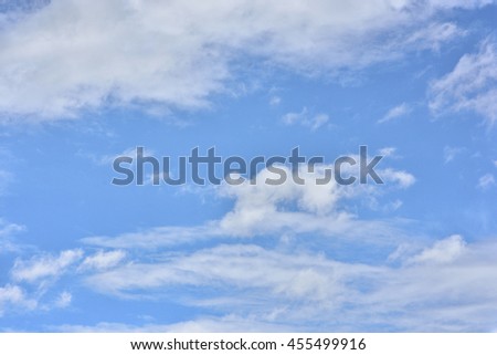 Shadow light blue sky and smooth clouds.