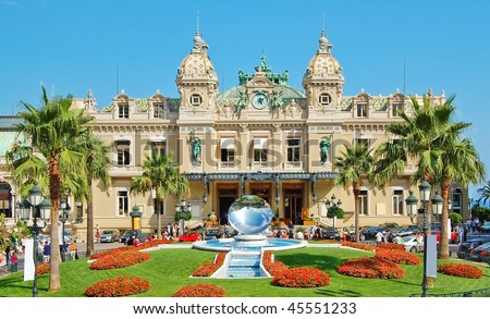 Front of the Grand Casino in Monte Carlo, Monaco Royalty-Free Stock Photo #45551233