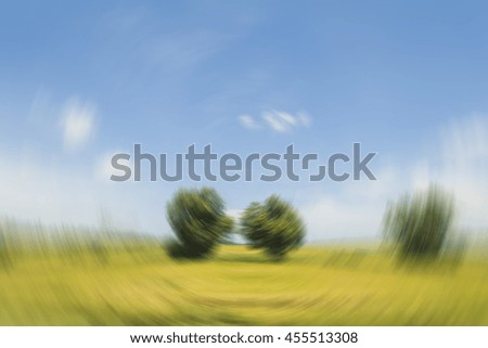 Abstract radial blur background landscape.