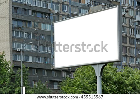 Billboard on city street