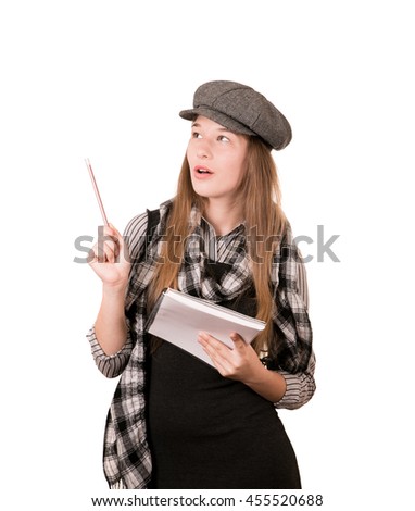 journalist preparing an article for putting into print