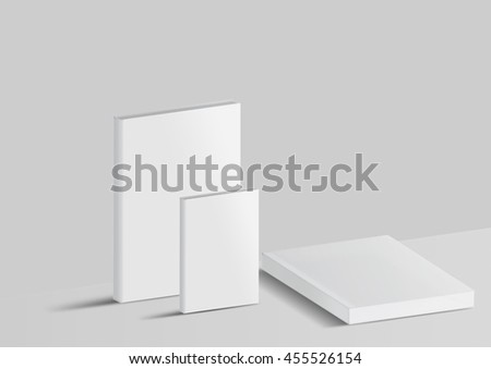 Mock-up book isolated on a gray background for your design.
