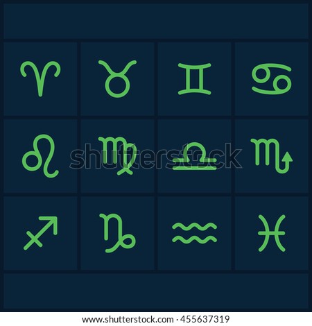 Zodiac Signs Vector Illustration