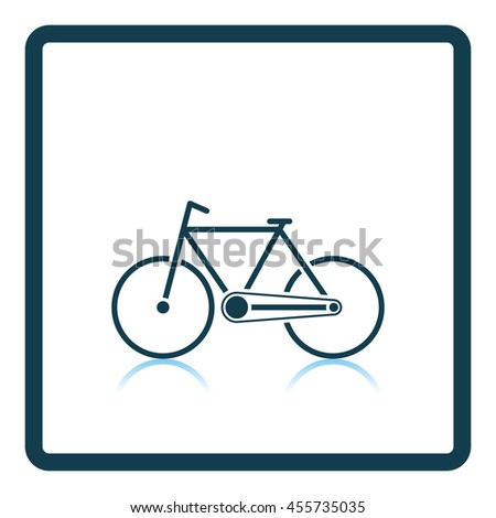 Ecological bike icon. Shadow reflection design. Vector illustration.