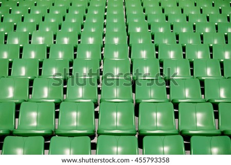 empty football stadium chairs