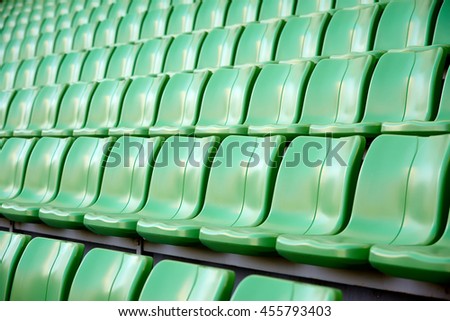 empty football stadium chairs