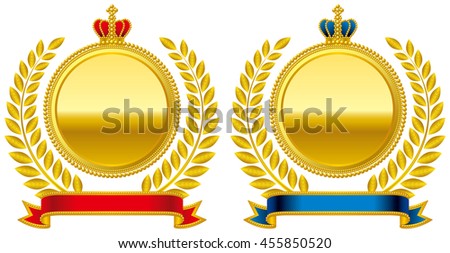 Medal emblem crown