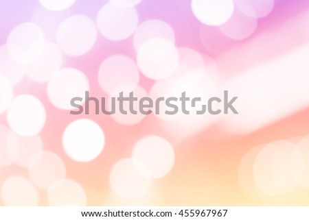 Pastel bokeh light background, using for media presentation or desktop wallpaper