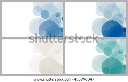 Set of abstract colorful circle backgrounds.