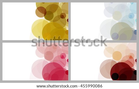 Set of abstract colorful circle backgrounds.