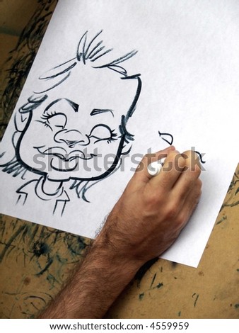 caricature drawing Royalty-Free Stock Photo #4559959