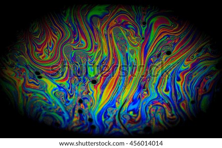 Rainbow colors created by soap bubble can use for background 