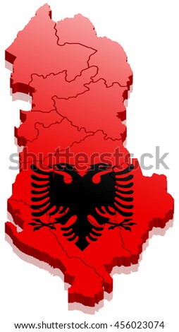 albania map 3d