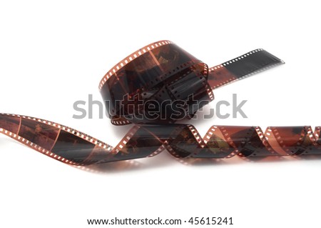 35mm film strip isolated on white background