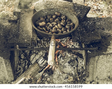 Vintage desaturated Barbecue BBQ picture