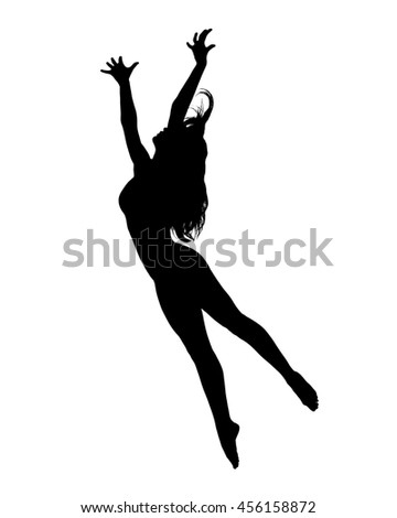 silhouette of a posing balerina