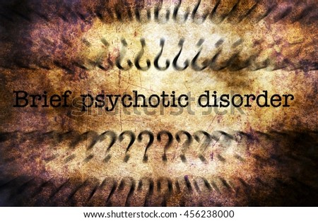 Psychotic disorder grunge concept