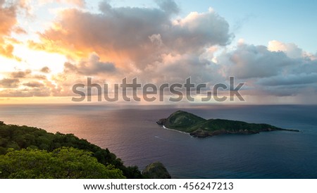 sunrise over Islands of the Saints (Iles des Saintes), Guadeloupe