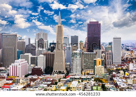 San Francisco, California, USA Skyline. Royalty-Free Stock Photo #456281233