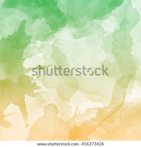 Abstract colorful green watercolor art background hand paint on white background,It stays on isolated background.

