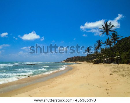 View at Pipa Beach in Brazil
