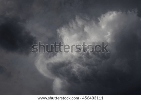 dark storm clouds before  thunder-storm