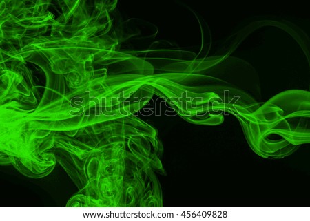 Green Smoke on black background