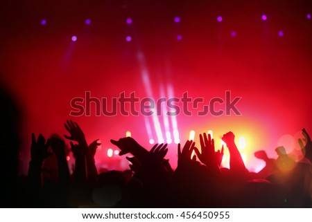 Crowd enjoying festival and live music concerts
