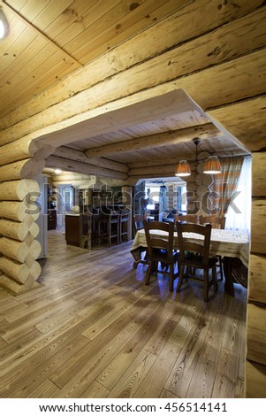 wooden house interior 