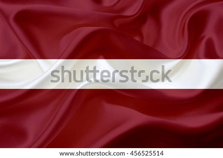 Latvia flag of silk