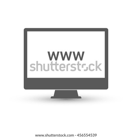 website icon vector isolated on monitor and white background for your design, logo, application, presentation, UI