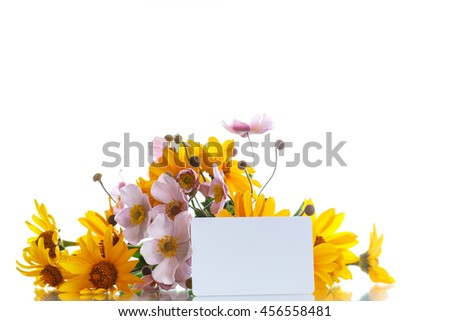 Summer bouquet of yellow daisies