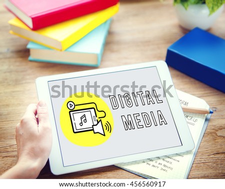 Digital Media Technology Devices Graphic Concept