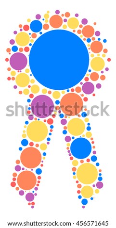 Ribbon shape vector design by color point