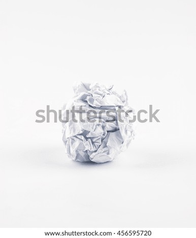 Crumble paper isolated on white background