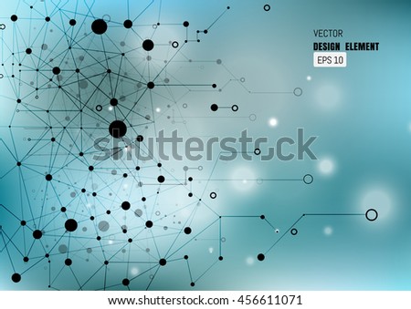  Science and connection concept. Social network. Blurry soft creative vector.